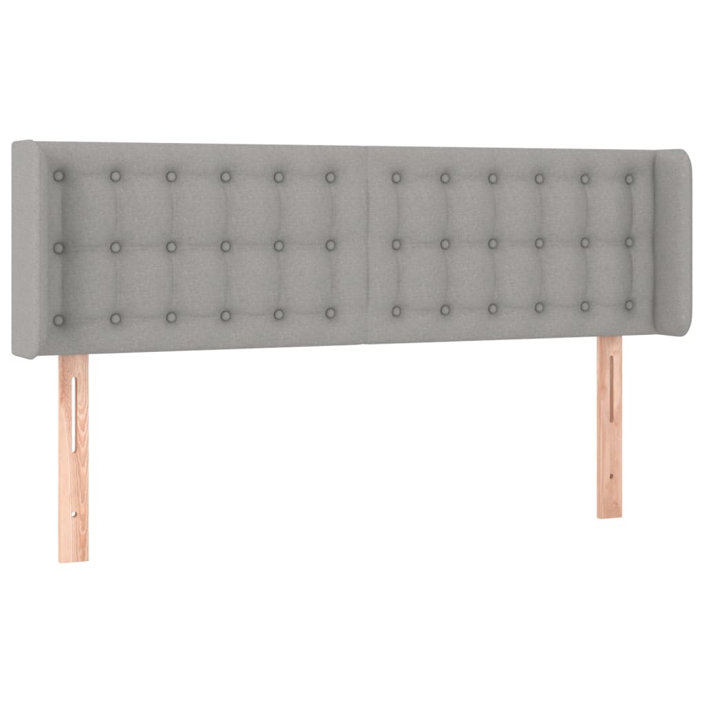 vidaXL Tête de lit à LED Gris clair 147x16x78/88 cm Tissu