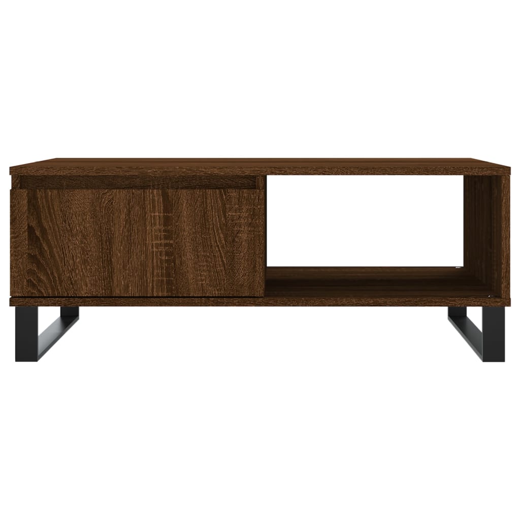 vidaXL Table basse chêne marron 90x60x35 cm bois d'ingénierie