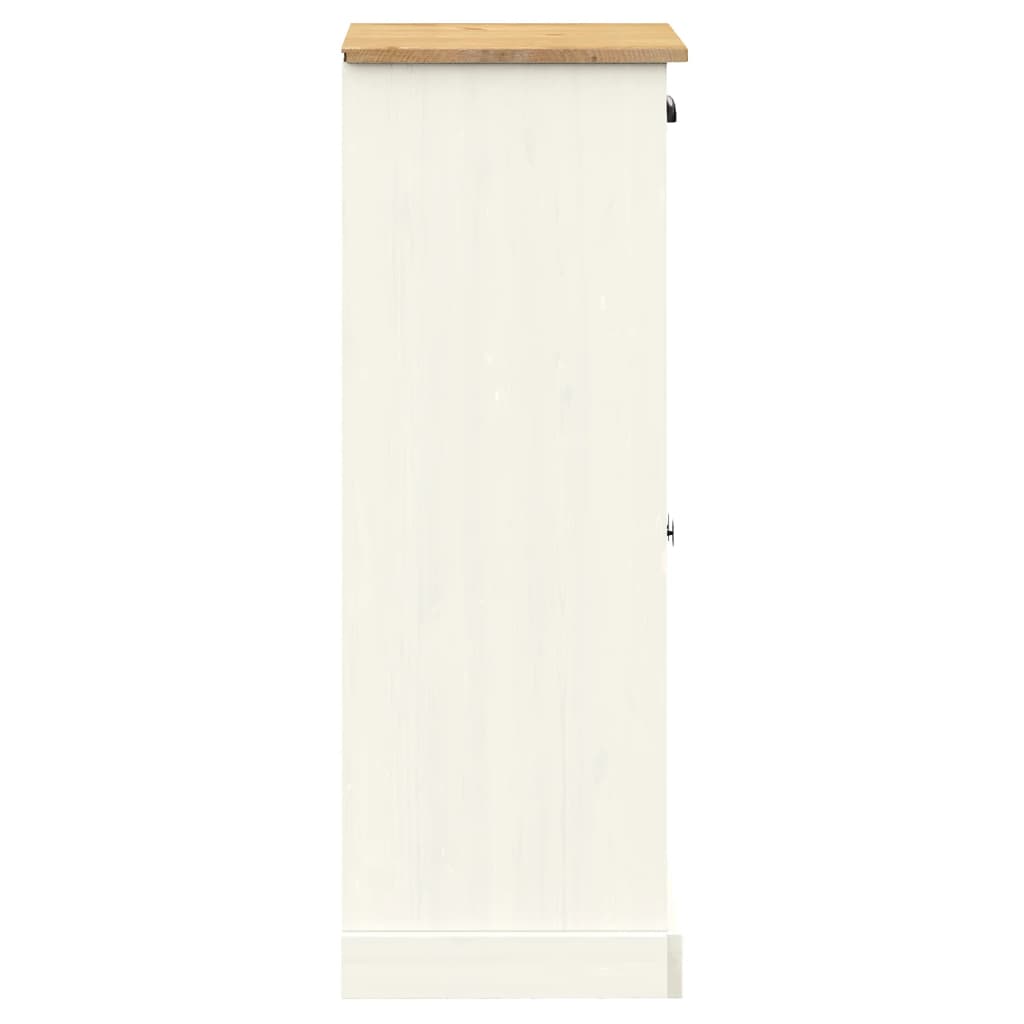 vidaXL Armoire à chaussures VIGO blanc 60x35x96 cm bois massif de pin