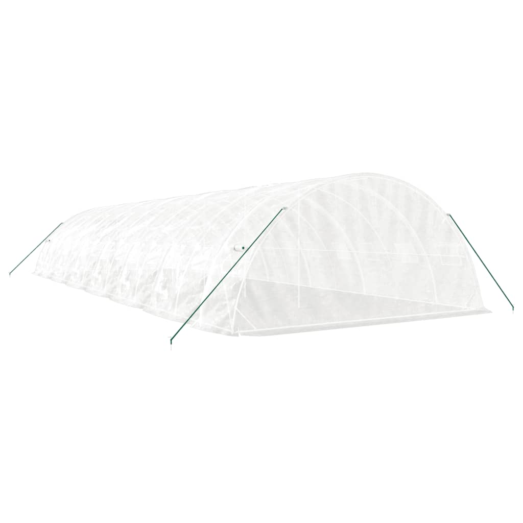 vidaXL Serre avec cadre en acier blanc 70 m² 14x5x2,3 m