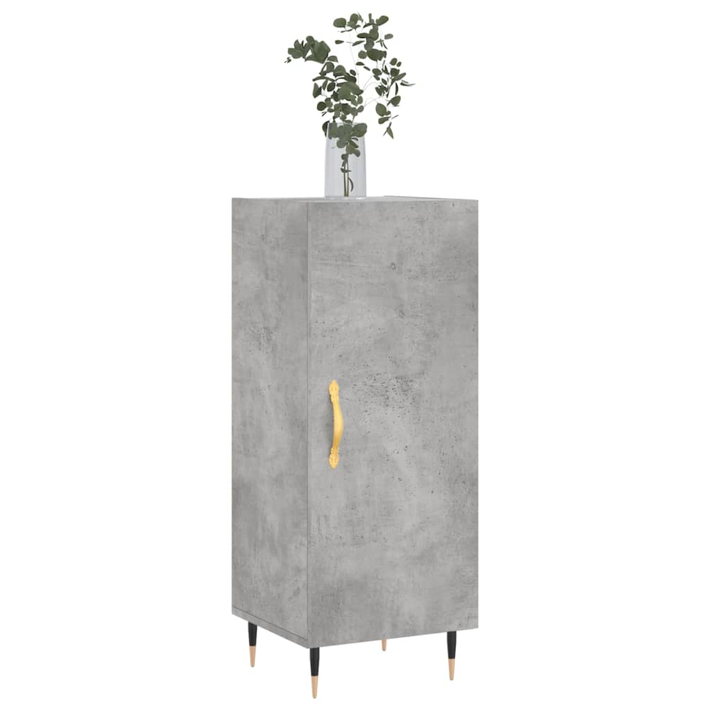 vidaXL Buffet Gris béton 34,5x34x90 cm Bois d'ingénierie