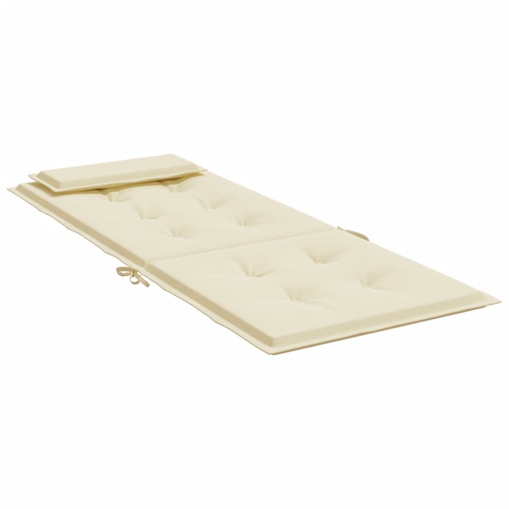 vidaXL Coussins de chaise à dossier haut lot de 4 crème tissu oxford