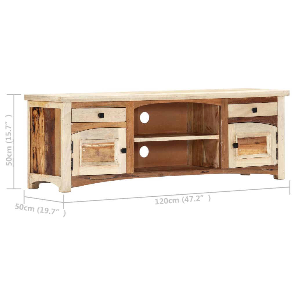 vidaXL Meuble TV 120 x 30 x 40 cm Bois de récupération massif