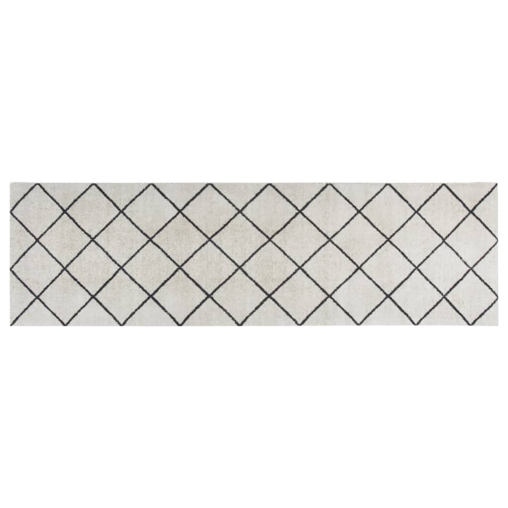 vidaXL Tapis de cuisine lavable impression carrée 60x180 cm velours