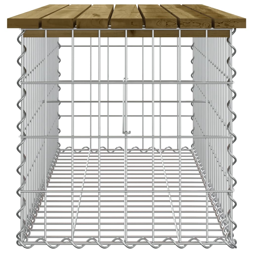 vidaXL Banc de jardin design gabion 103x44x42 cm bois de pin imprégné