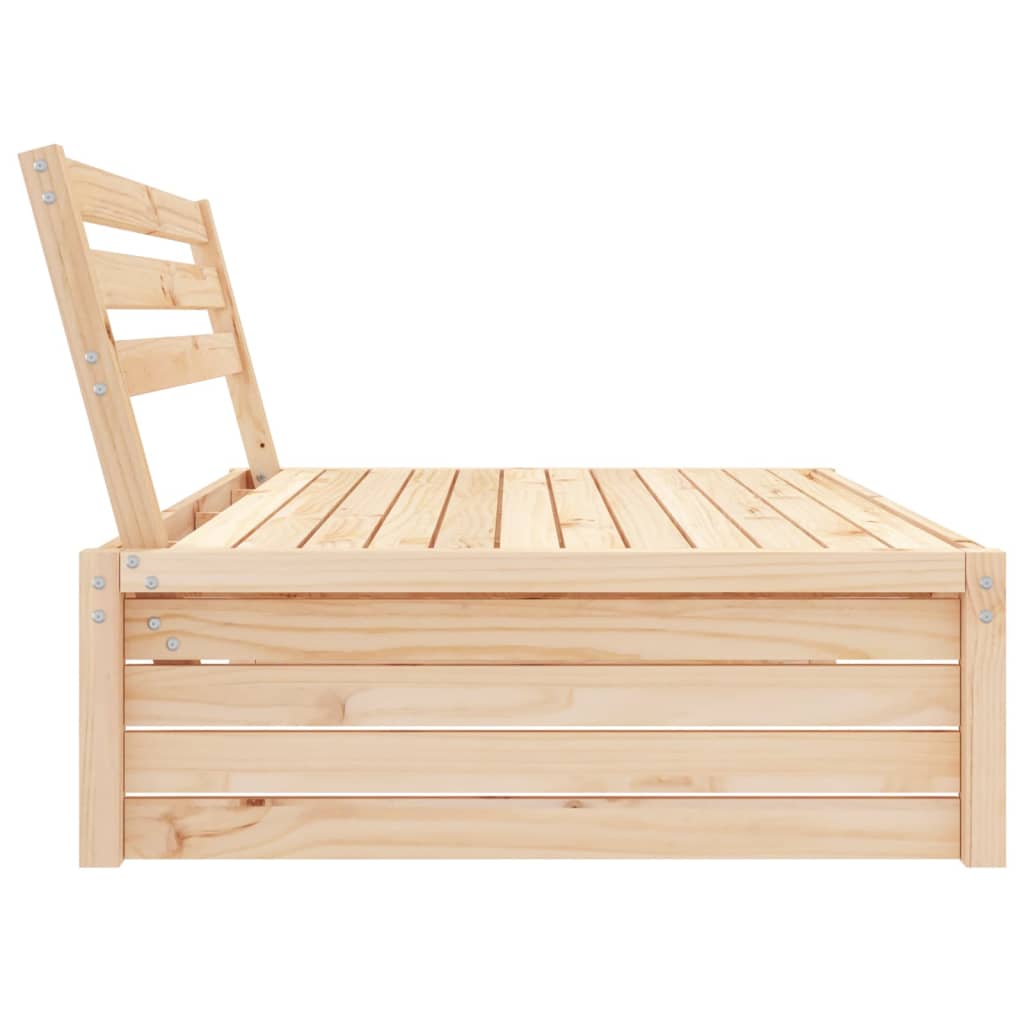 vidaXL Canapé central de jardin 120x80 cm bois de pin massif