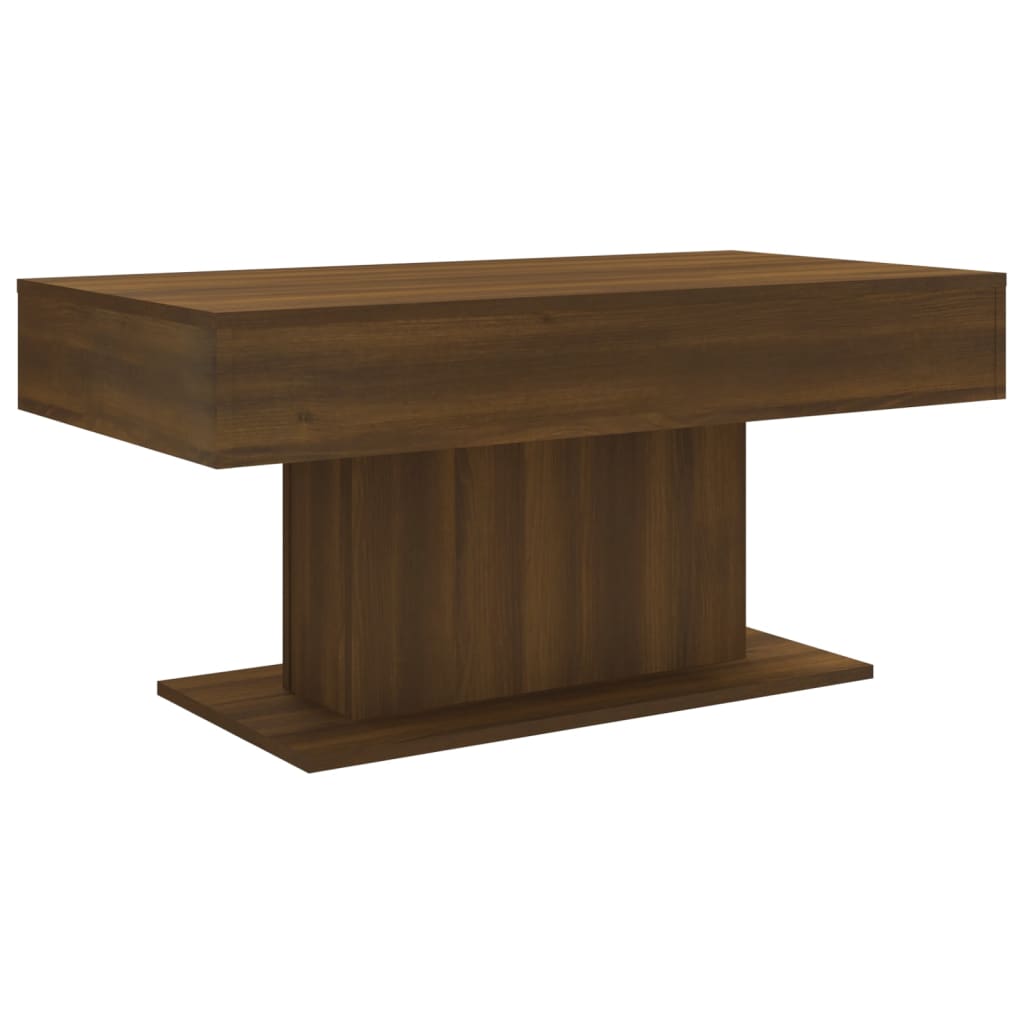 vidaXL Table basse Chêne marron 96x50x45 cm Bois d'ingénierie