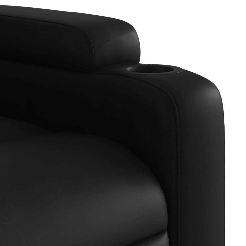 vidaXL Fauteuil inclinable Noir Similicuir