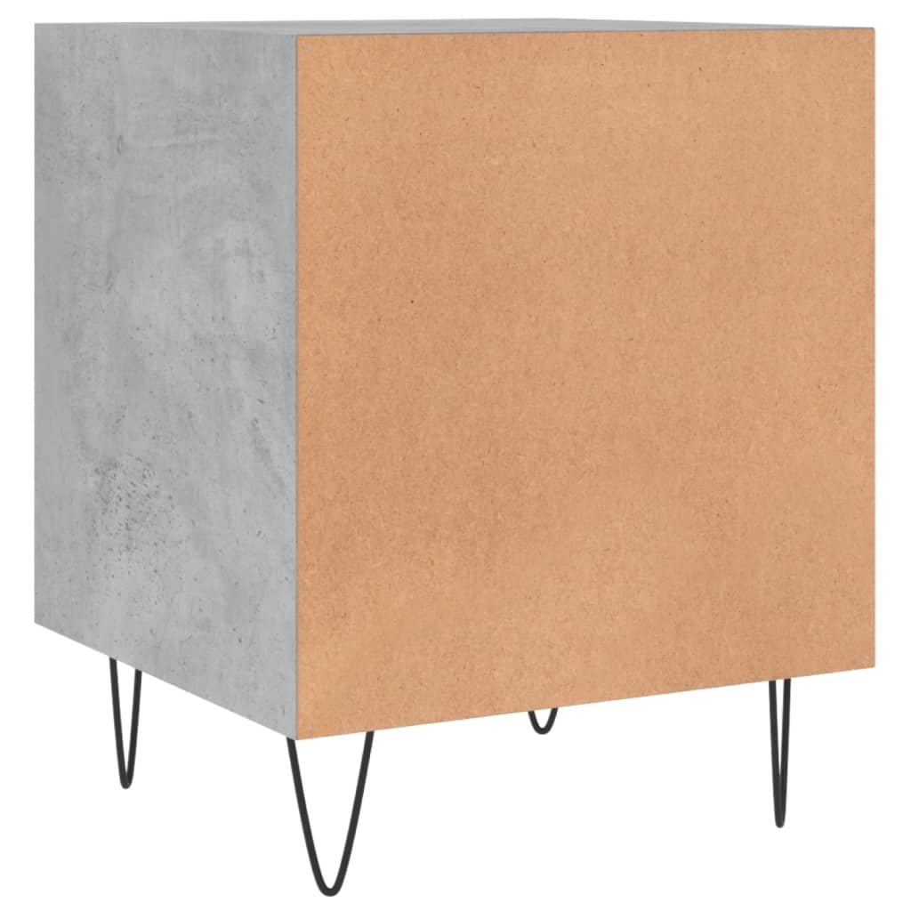 vidaXL Tables de chevet 2 pcs gris béton 40x40x50 cm bois d’ingénierie