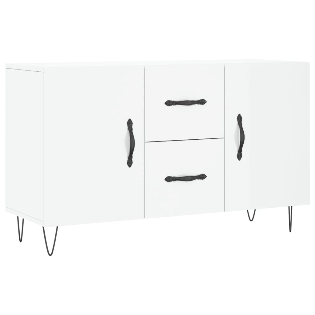 vidaXL Buffet blanc brillant 100x36x60 cm bois d'ingénierie