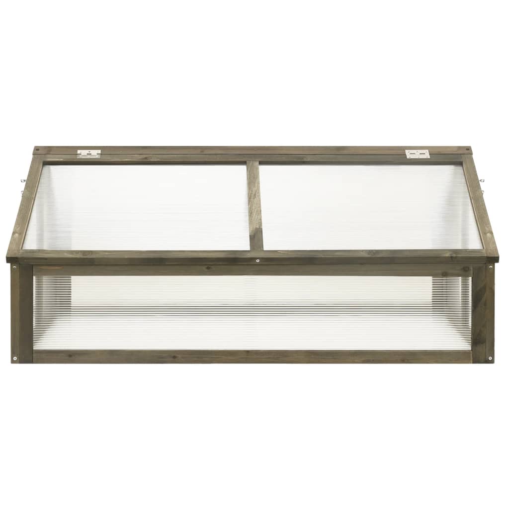 vidaXL Serre Gris 114x80x50 cm Bois de sapin