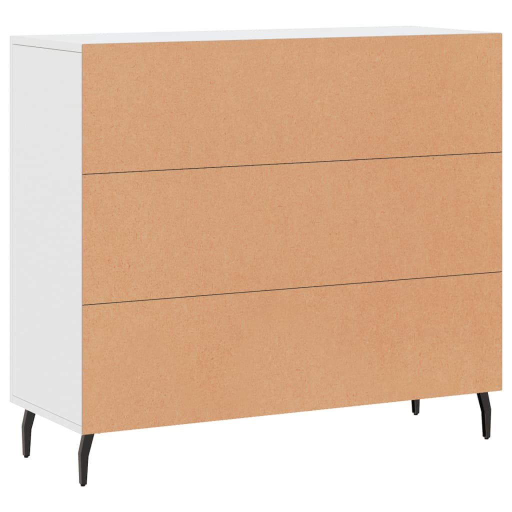 vidaXL Buffet blanc 90x34x80 cm bois d'ingénierie