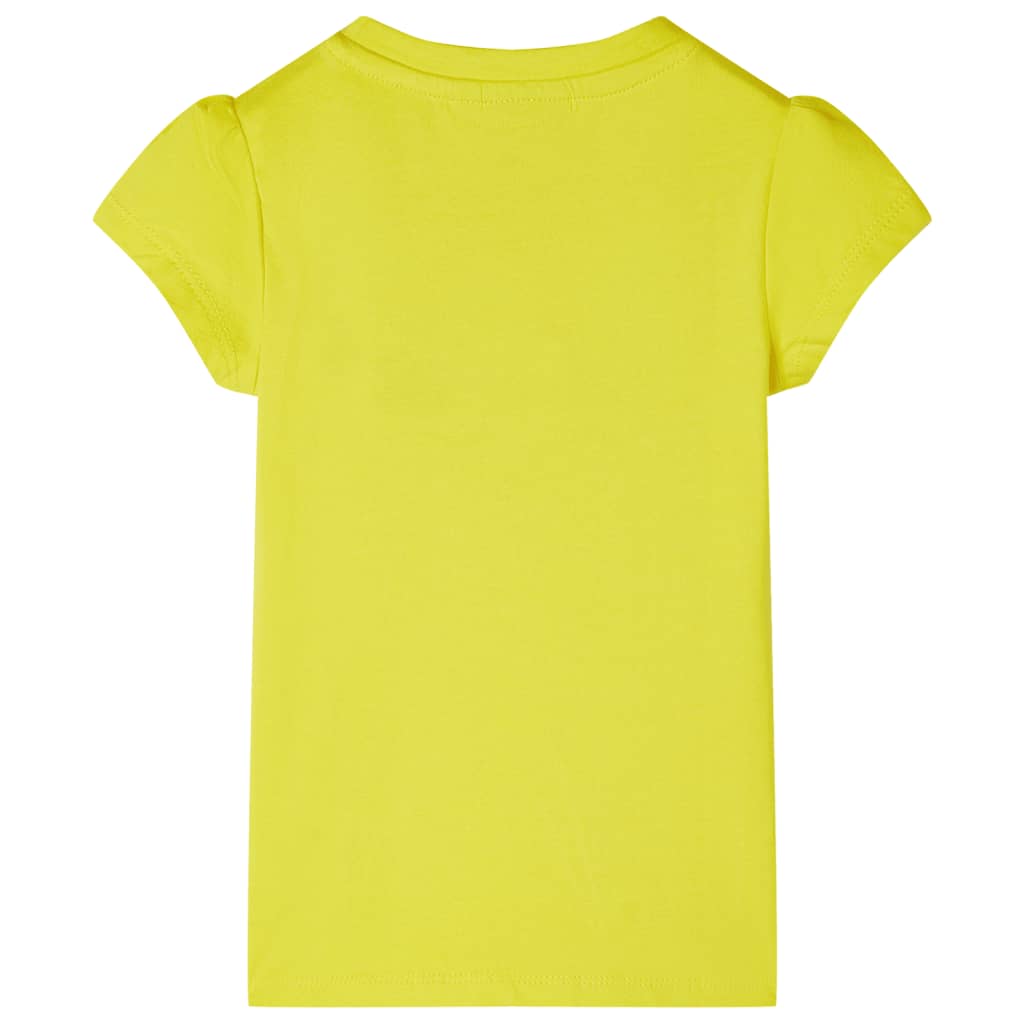 T-shirt enfant à manches courtes jaune vif 128