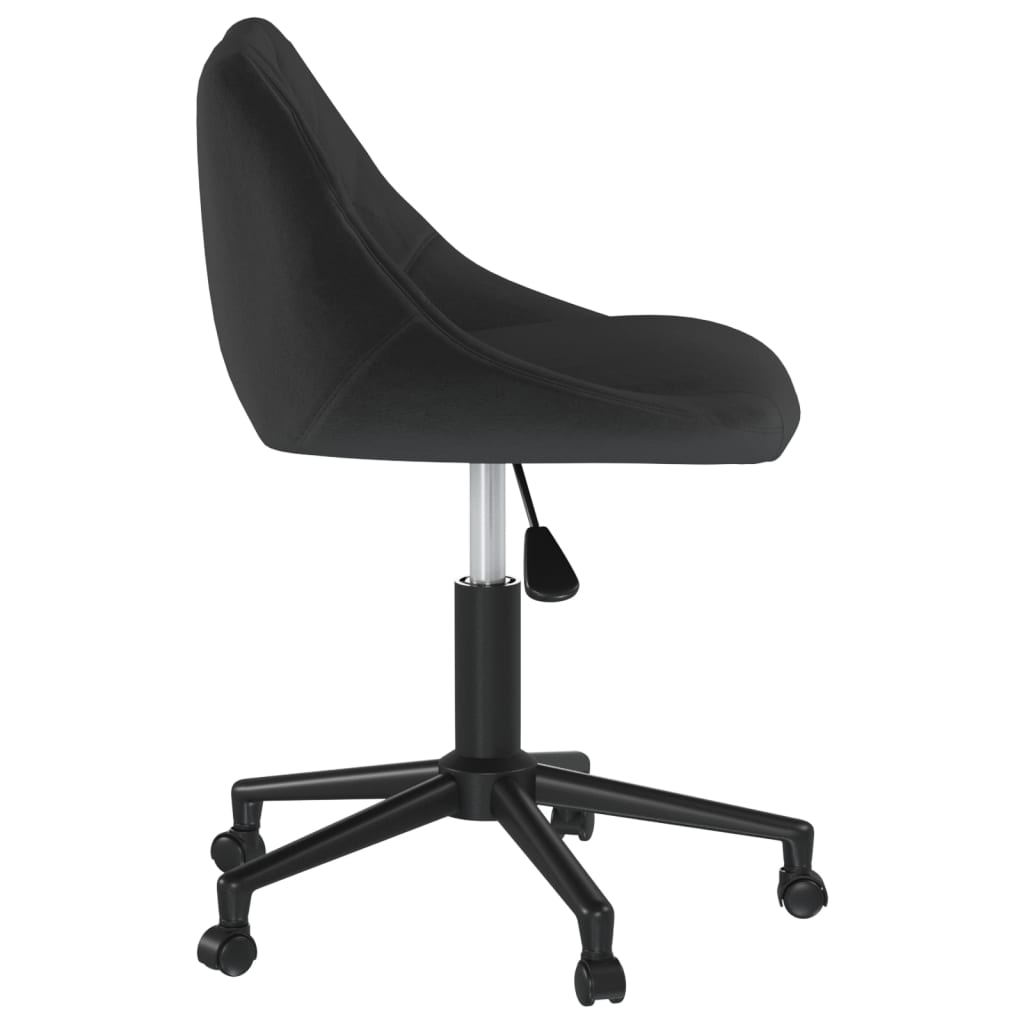 vidaXL Chaise pivotante de salle à manger Noir Velours