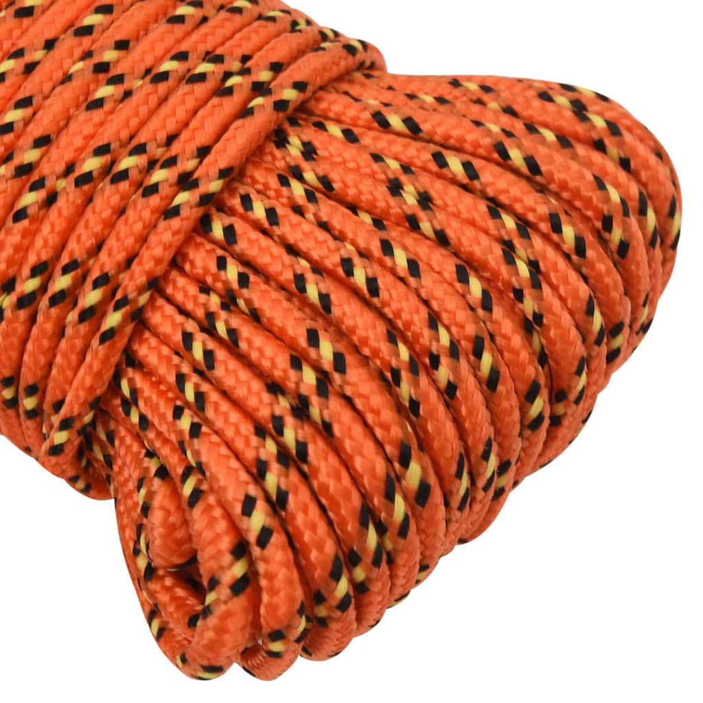 vidaXL Corde de bateau Orange 3 mm 100 m Polypropylène