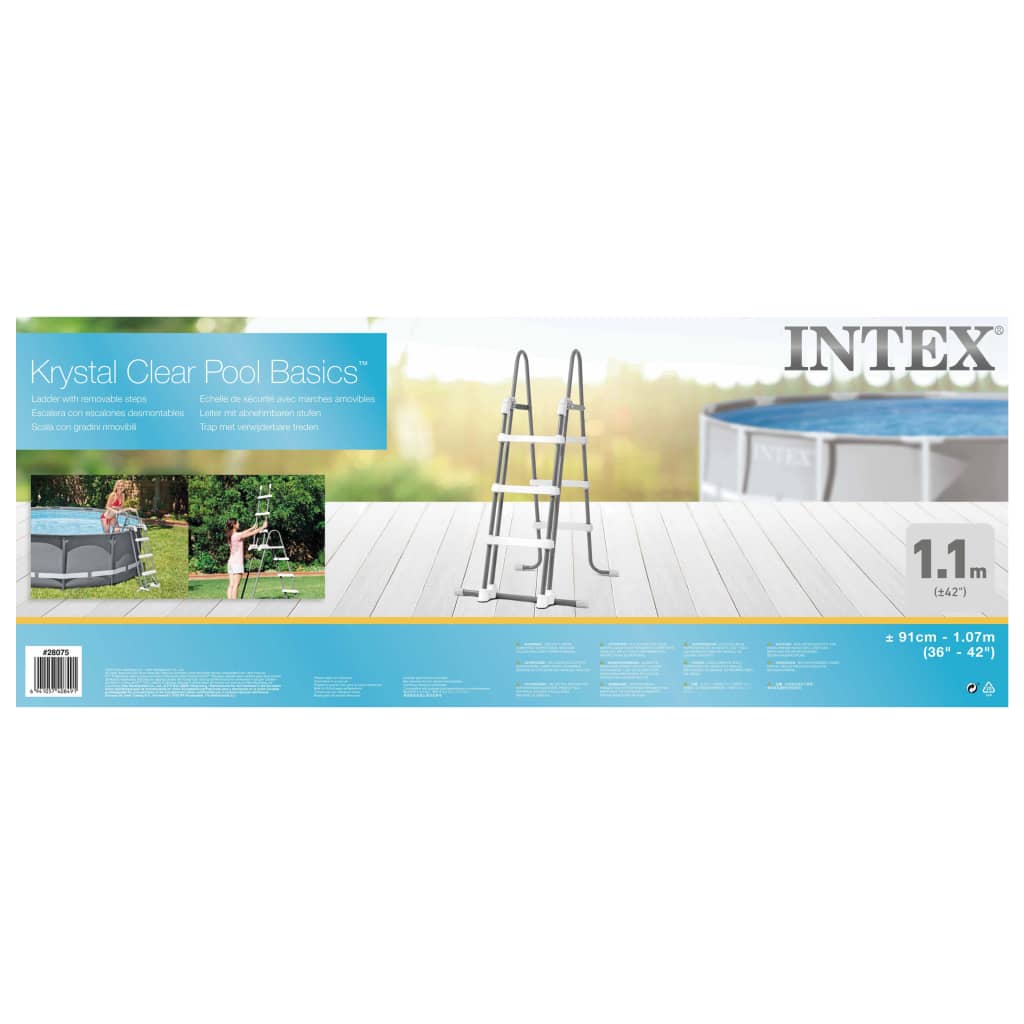 Intex Échelle de sécurité pour piscine à 3 marches 91-107 cm