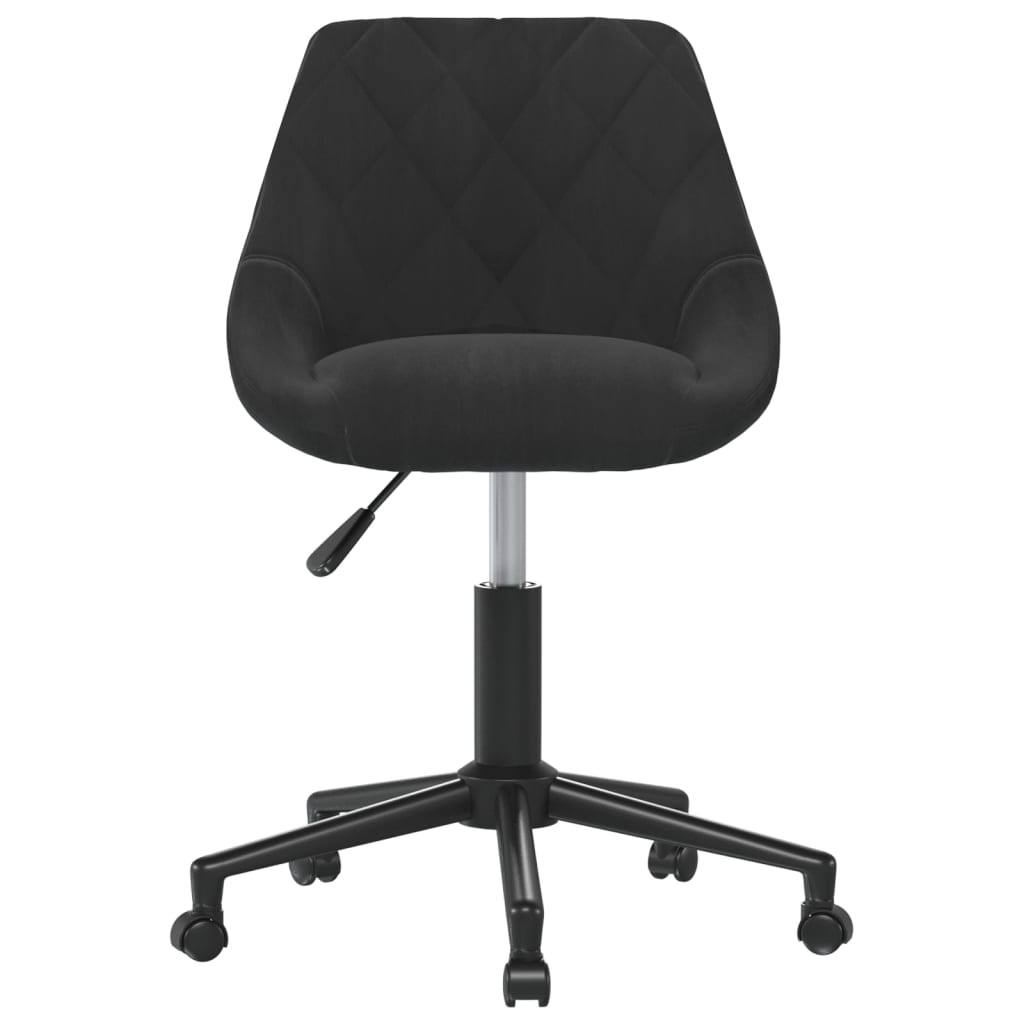 vidaXL Chaise pivotante de salle à manger Noir Velours