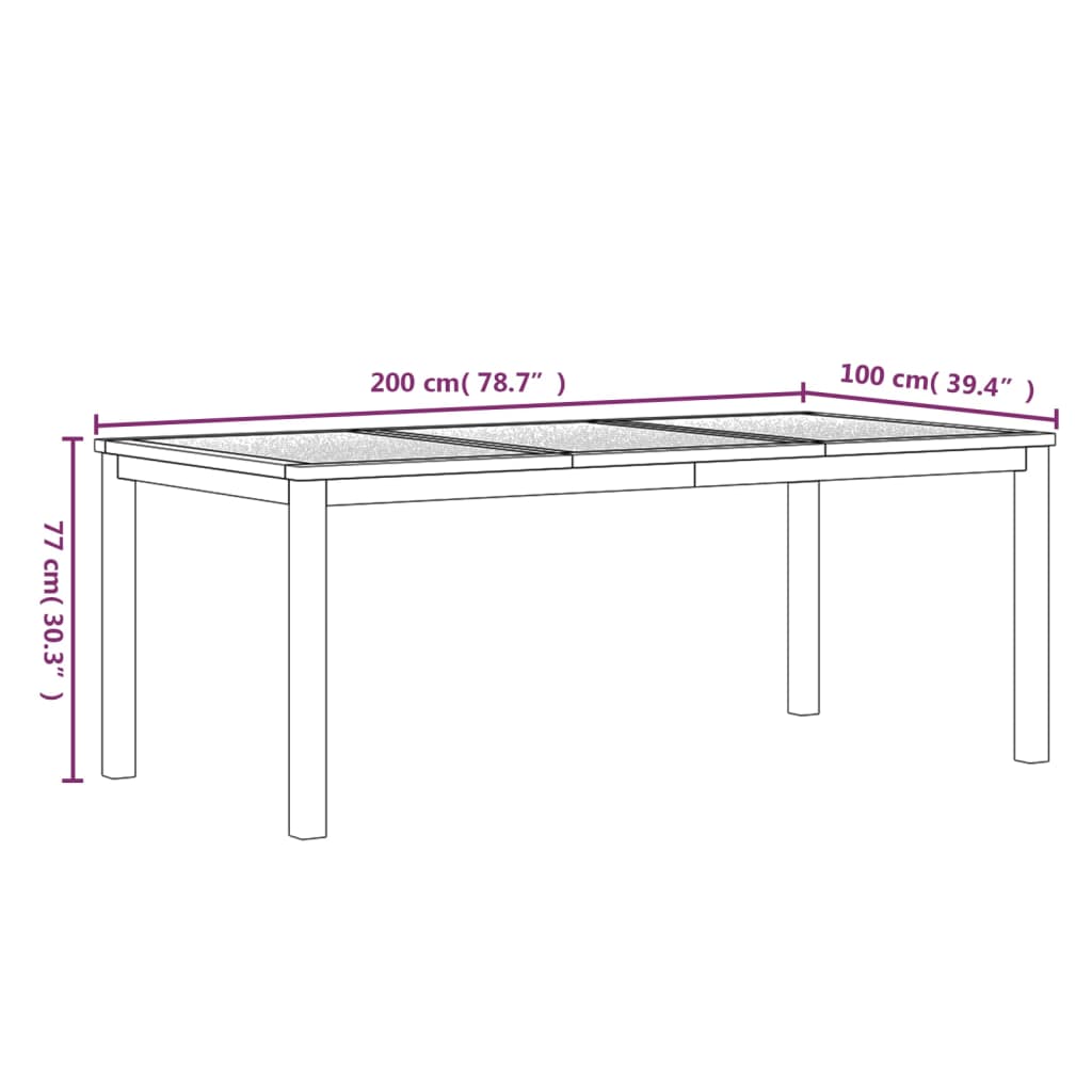 vidaXL Ensemble à manger de jardin 3 pcs Bois de teck massif