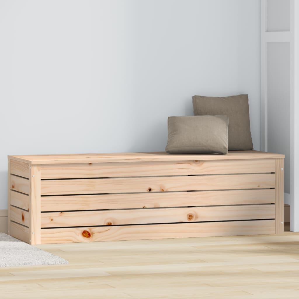 vidaXL Boîte de rangement 109x36,5x33 cm Bois massif de pin