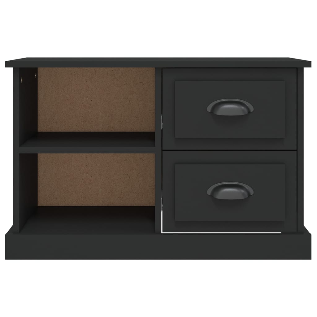 vidaXL Meuble TV noir 73x35,5x47,5 cm bois d'ingénierie