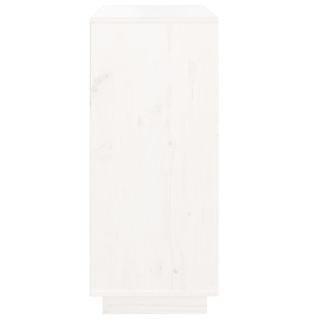 vidaXL Buffet Blanc 70x34x80 cm Bois massif de pin