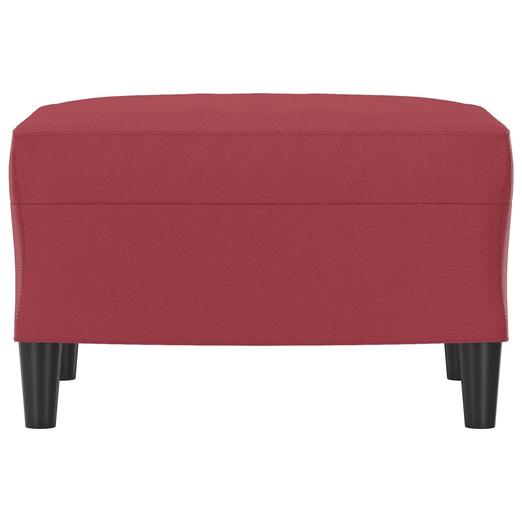 vidaXL Repose-pied Rouge bordeaux 60x50x41 cm Similicuir