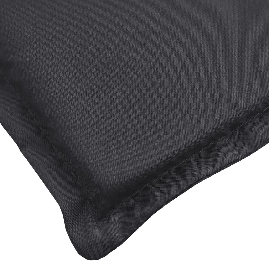 vidaXL Coussin de chaise de terrasse noir (75+105)x50x4 cm