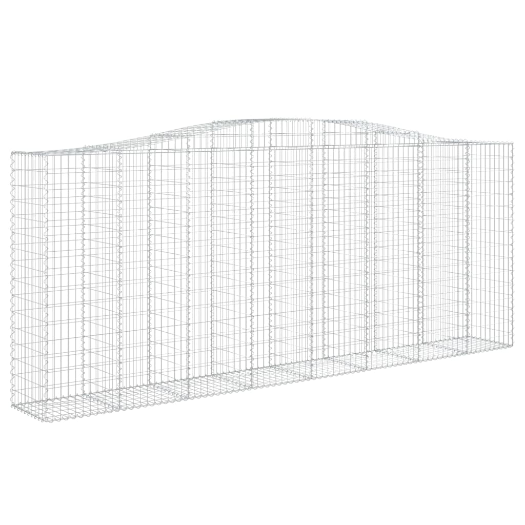 vidaXL Paniers à gabions arqués 6 pcs 400x50x160/180 cm fer galvanisé