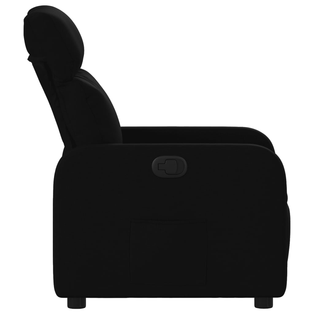 vidaXL Fauteuil inclinable Noir Tissu