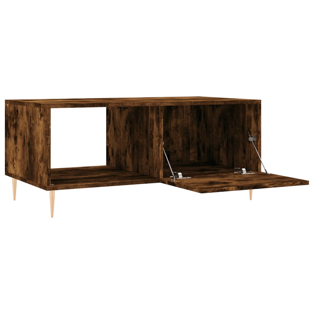 vidaXL Table basse chêne fumé 90x50x40 cm bois d'ingénierie