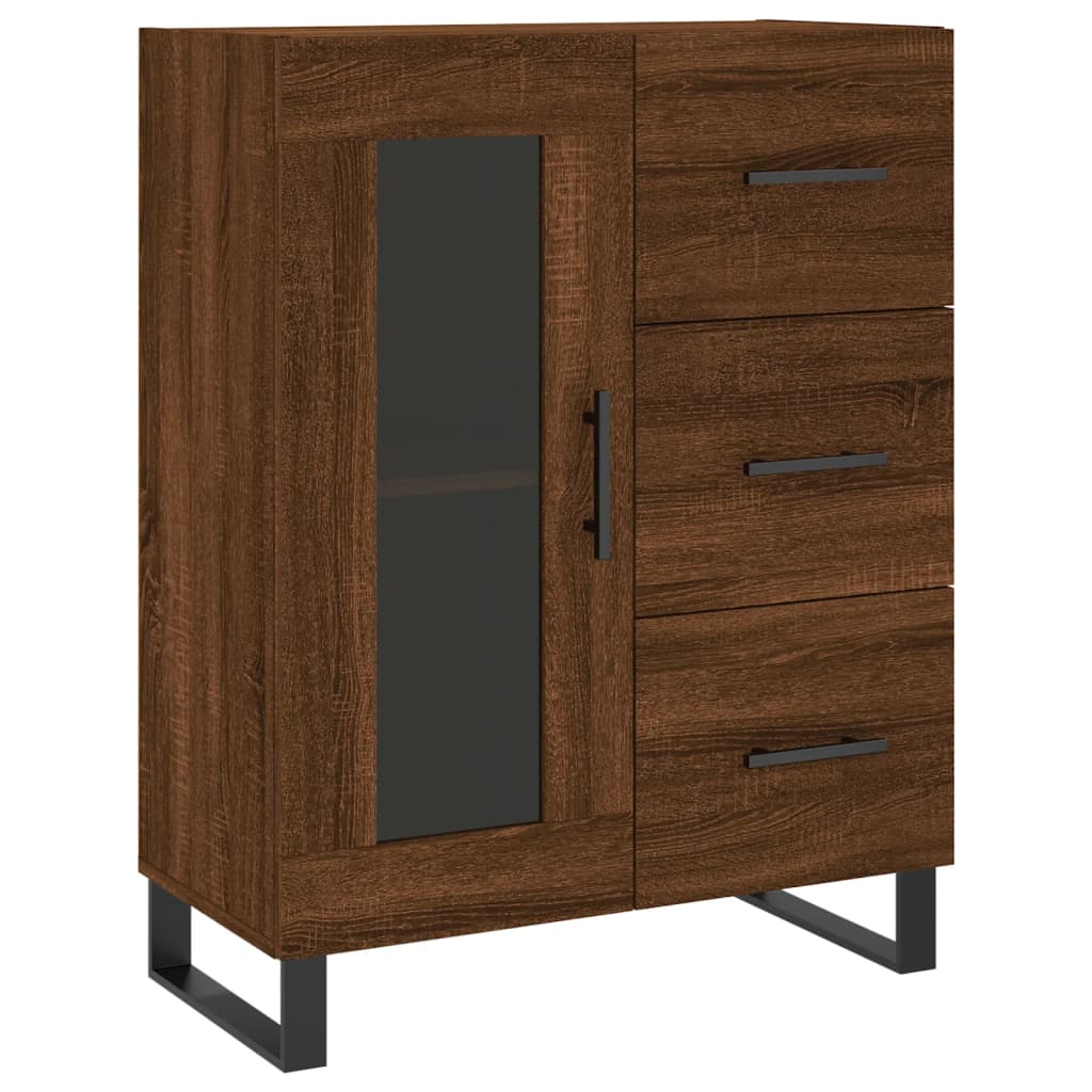 vidaXL Buffet chêne marron 69,5x34x90 cm bois d'ingénierie