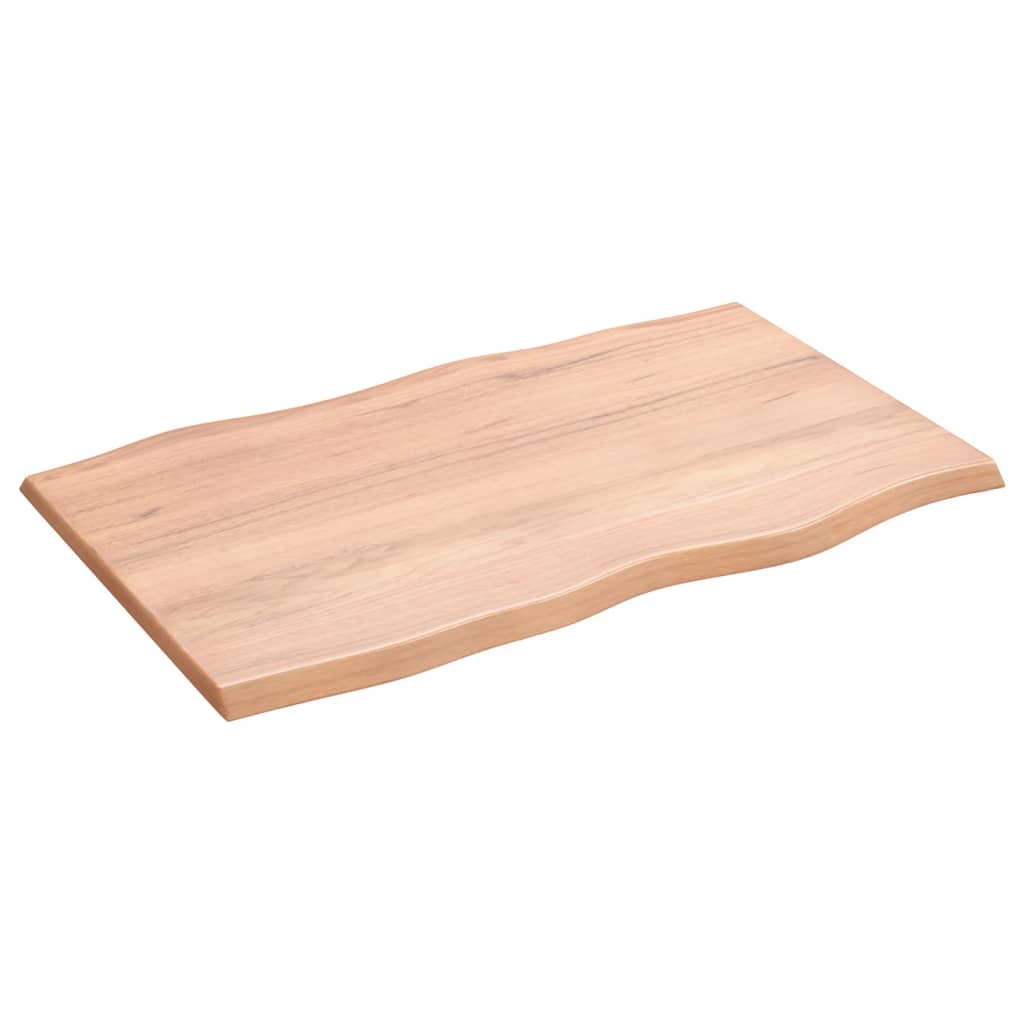 vidaXL Dessus de table bois chêne massif traité bordure assortie