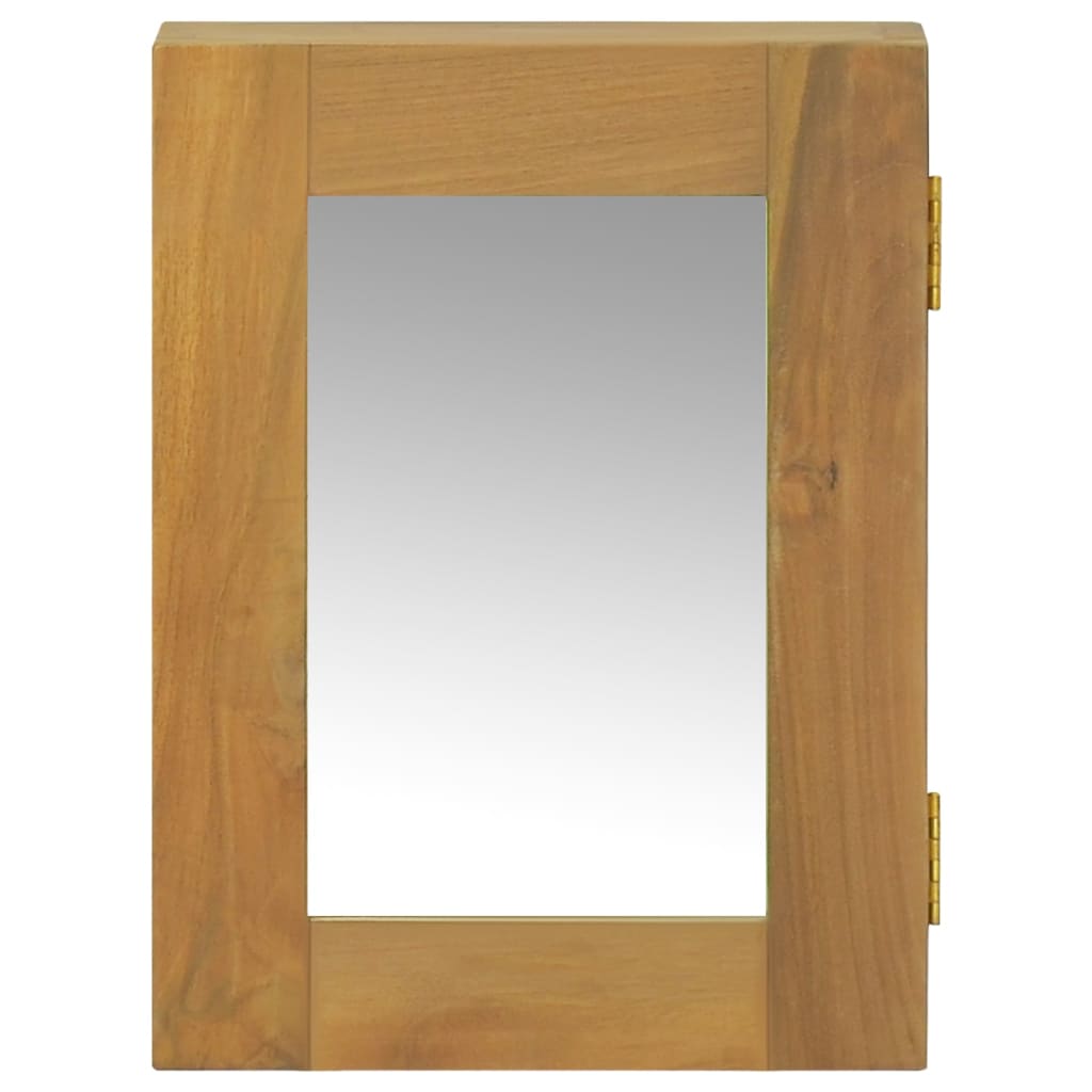 vidaXL Armoire à miroir 30x10x40 cm Bois de teck solide