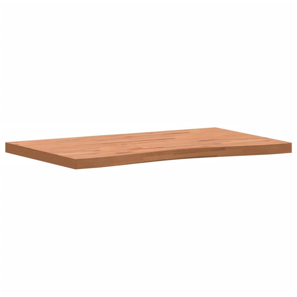 vidaXL Dessus de bureau 100x(55-60)x4 cm bois massif de hêtre