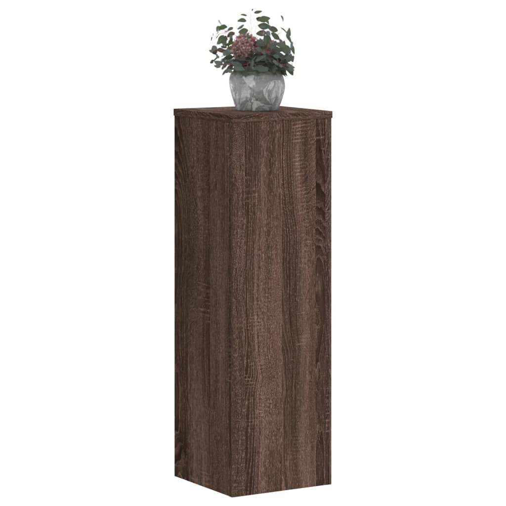 vidaXL Supports pour plantes 2 pcs chêne marron bois d'ingénierie