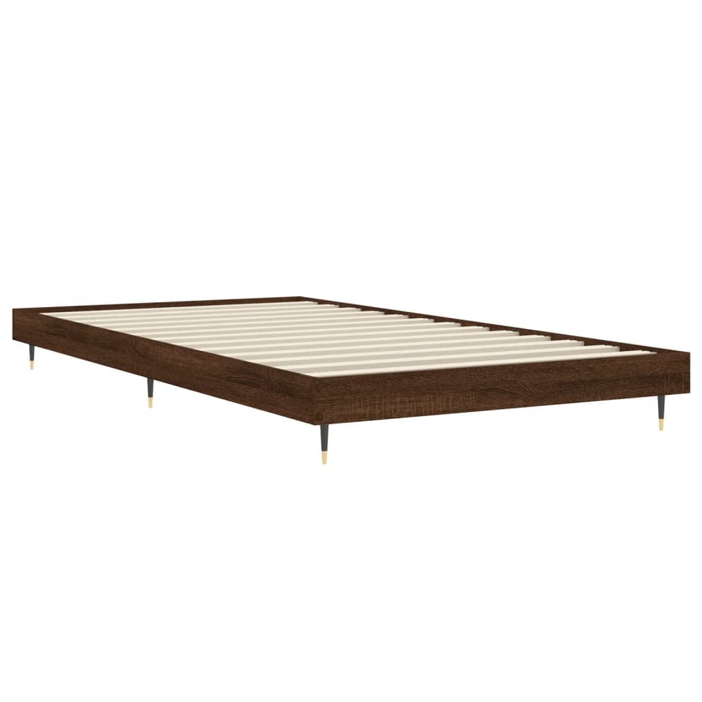 vidaXL Cadre de lit sans matelas chêne marron 100x200 cm