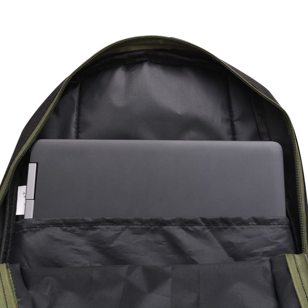 vidaXL Sac à dos d'école 40 L noir et camouflage