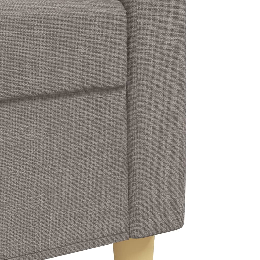 vidaXL Ensemble de canapés 2 pcs avec coussins décoratifs taupe tissu