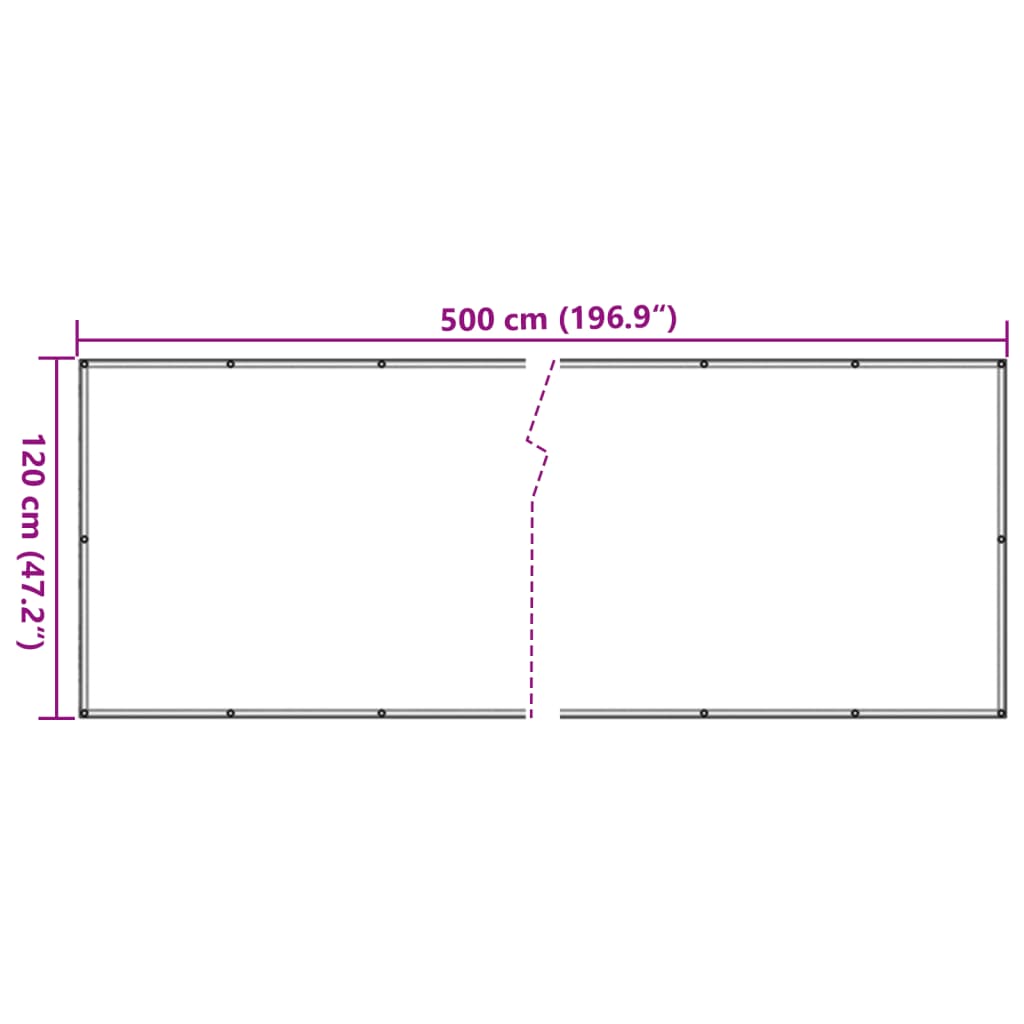 vidaXL Écran de balcon Beige 120x500 cm Tissu Oxford