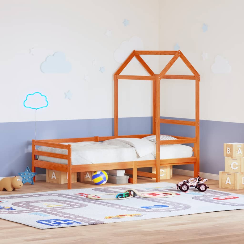 vidaXL Toit de lit pour enfants 98x70x176,5 cm bois de pin massif