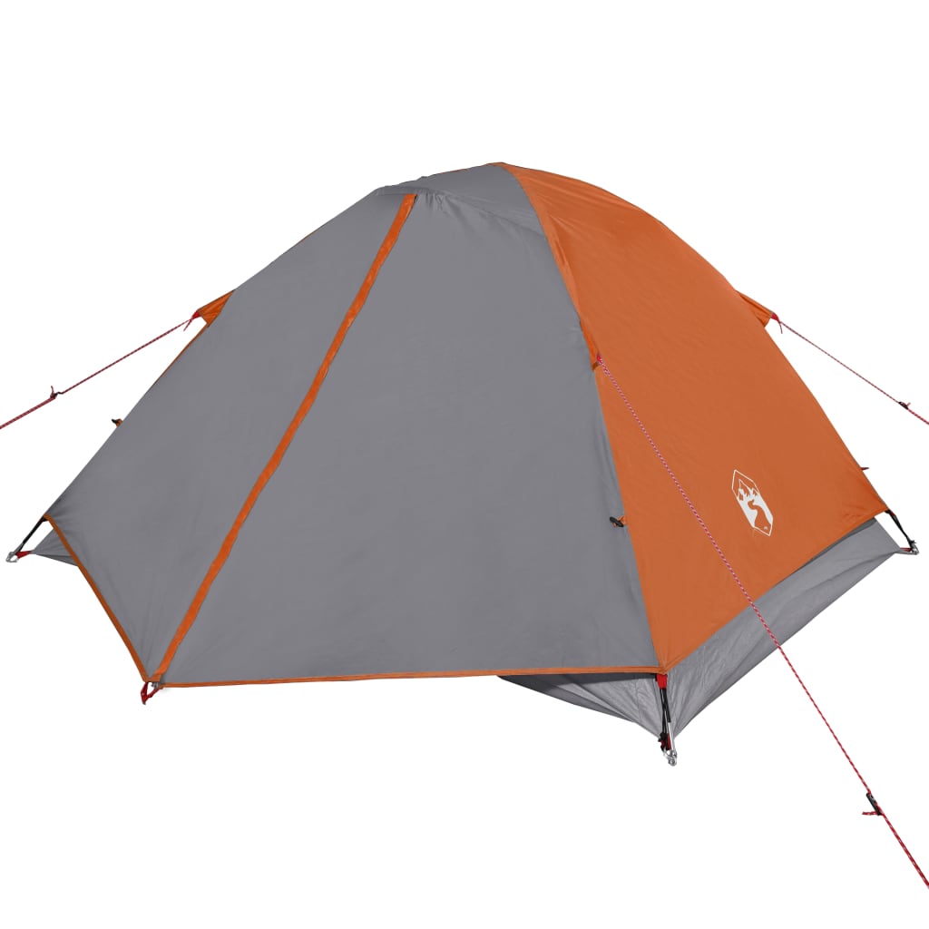 vidaXL Tente de camping à dôme 3 personnes orange imperméable