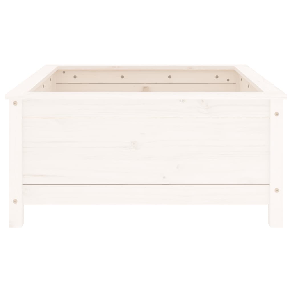 vidaXL Jardinière blanc 82,5x82,5x39 cm bois massif de pin