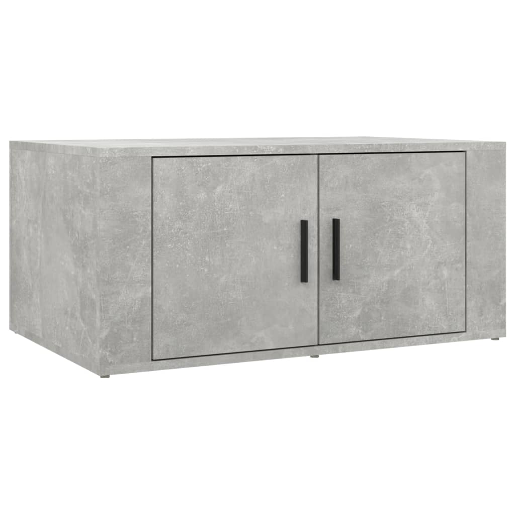 vidaXL Table basse Gris béton 80x50x36 cm Bois d'ingénierie