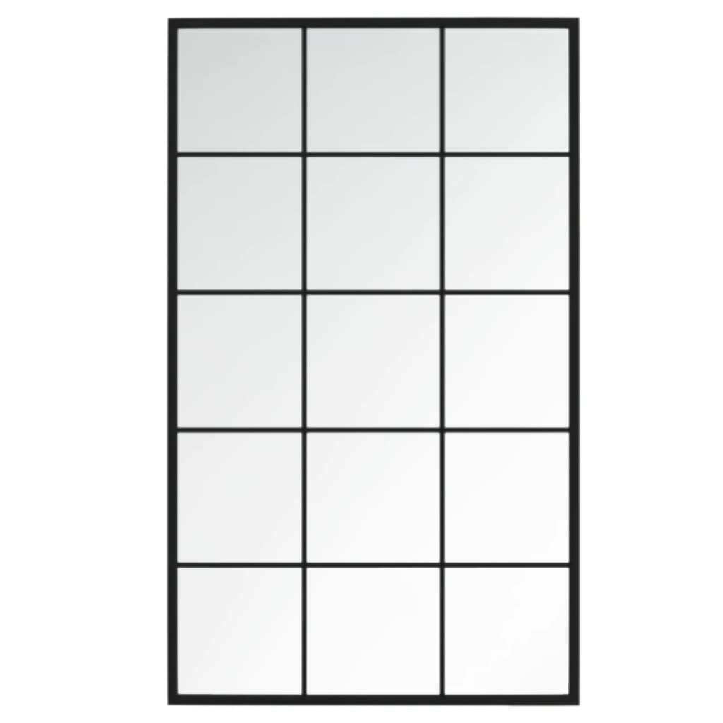 vidaXL Miroirs muraux 4 pcs noir 100x60 cm métal