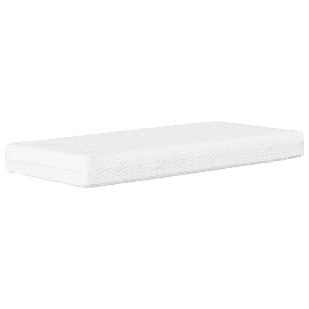 vidaXL Matelas en mousse blanc 100x210 cm dureté H2 H3