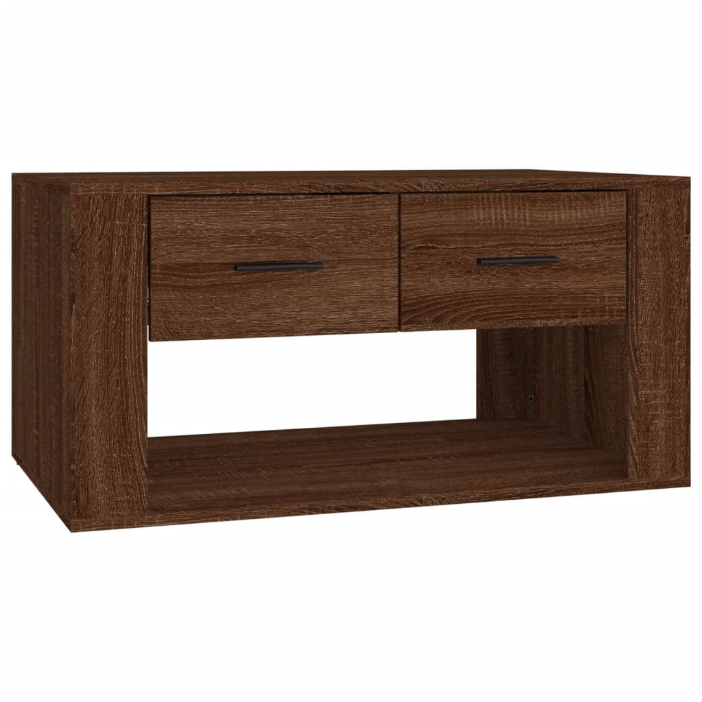 vidaXL Table basse Chêne marron 80x50x40 cm Bois d'ingénierie