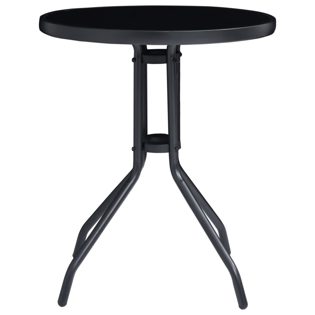 vidaXL Mobilier de bistro 3 pcs Noir et anthracite