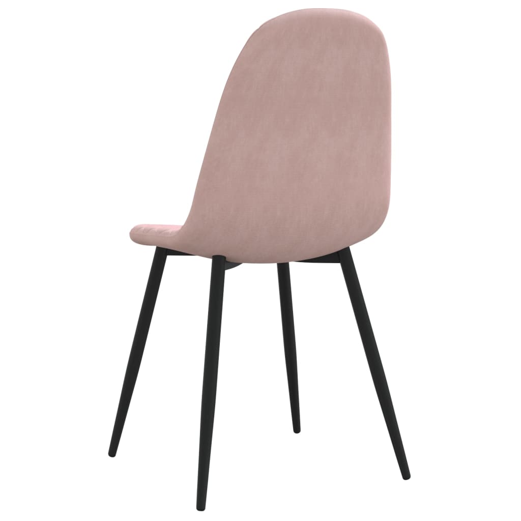 vidaXL Chaises à manger lot de 6 rose velours