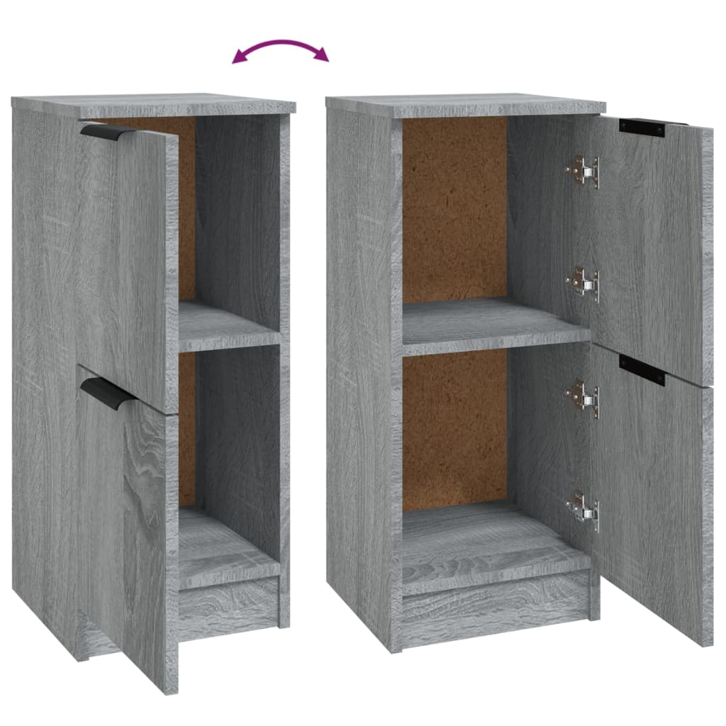 vidaXL Buffets 2 pcs Sonoma gris 30x30x70 cm Bois d'ingénierie