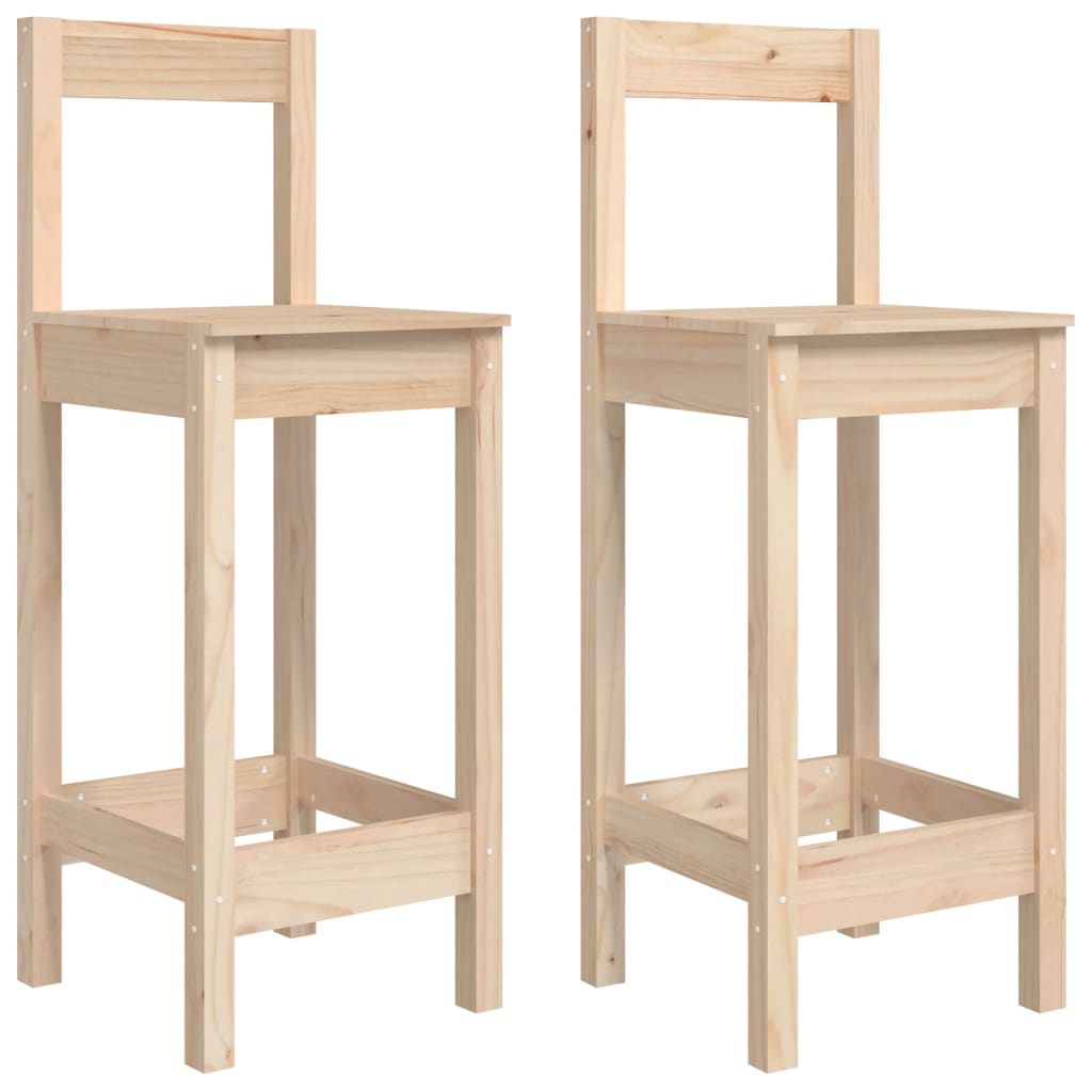 vidaXL Tabourets de bar lot de 2 40x41,5x112 cm bois massif de pin